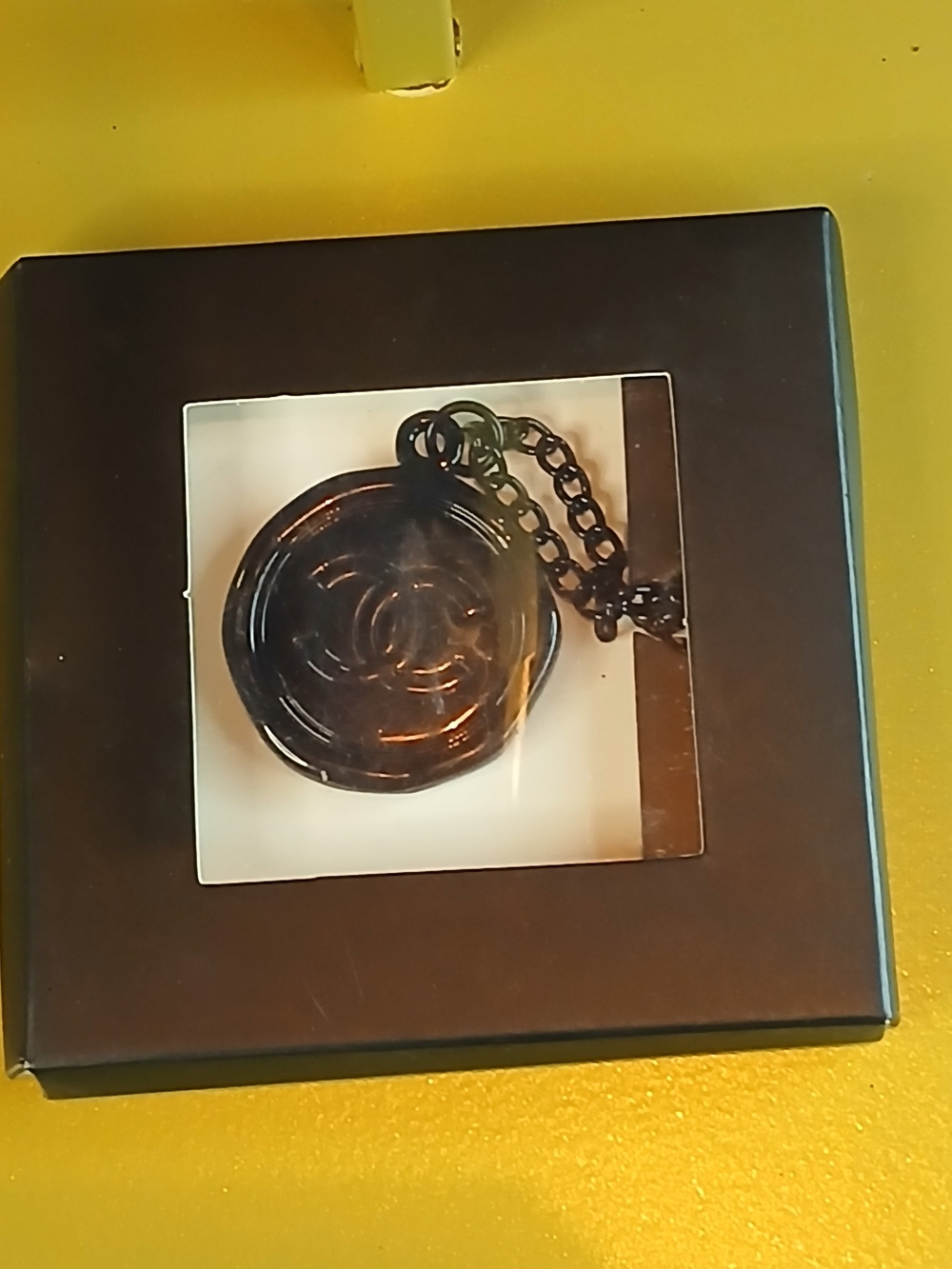 New Chanel Beaute Black CC Wax Seal Key Ring/Keychain Logo Gift NIB 089.092